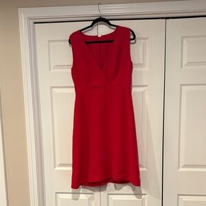 Saks Fifth Avenue Vibrant Red Midi Dress NWT